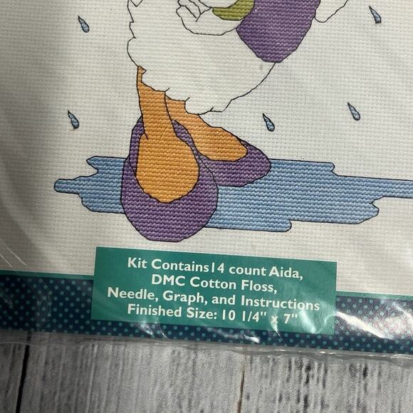 Vintage Disney Mickey Unlimited Daisy Duck Umbrella Cross Stitch Kit #36006 - Picture 2 of 5